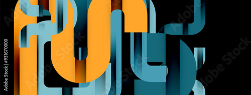 Lines, abstract letter style design background. Geometric vector Illustration For Wallpaper, Banner, Background, Card, Book Illustration, landing page