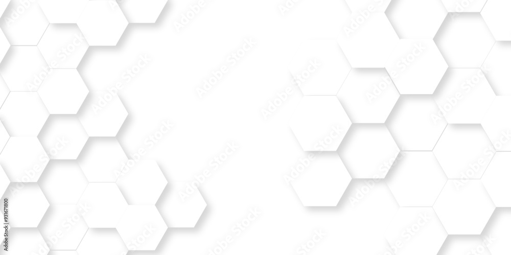 Abstract White Hexagonal Background. Luxury White Pattern. Vector Illustration. 3D Futuristic abstract honeycomb mosaic white background. geometric mesh cell texture. modern futuristic wallpaper. Abstract White Hexagonal Background. Luxury White Pattern. Vector Illustration. 3D Futuristic abstract honeycomb mosaic white background. geometric mesh cell texture. modern futuristic wallpaper.