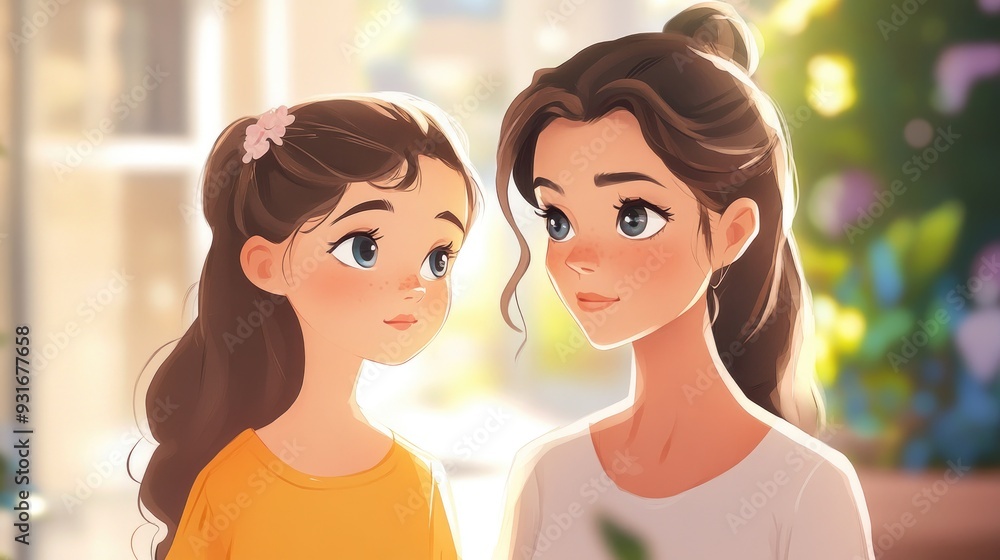 Cartoon Mom Curious About Daughter s Age Cartoon Mom Curious About Daughter s Age