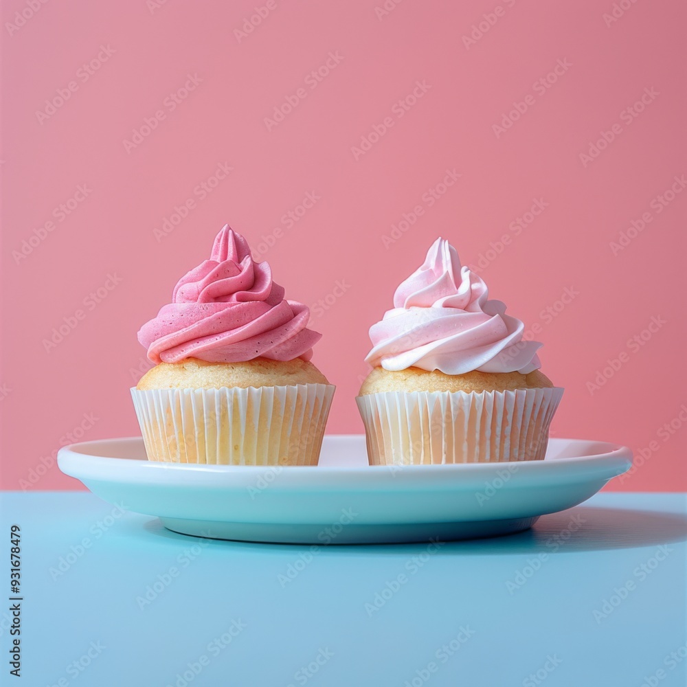 Delicious Close-up of Cupcakes Arranged on a Plate, Dining Room Aesthetics, Graphic Resources, Wallpapers, Brochure, banner, Advertising, background Delicious Close-up of Cupcakes Arranged on a Plate, Dining Room Aesthetics, Graphic Resources, Wallpapers, Brochure, banner, Advertising, background