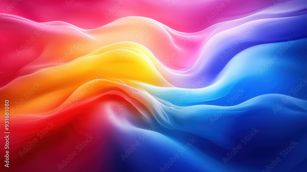 Obraz premium A vibrant abstract wave of colors blending harmoniously, creating a beautiful visual that inspires creativity and emotion.