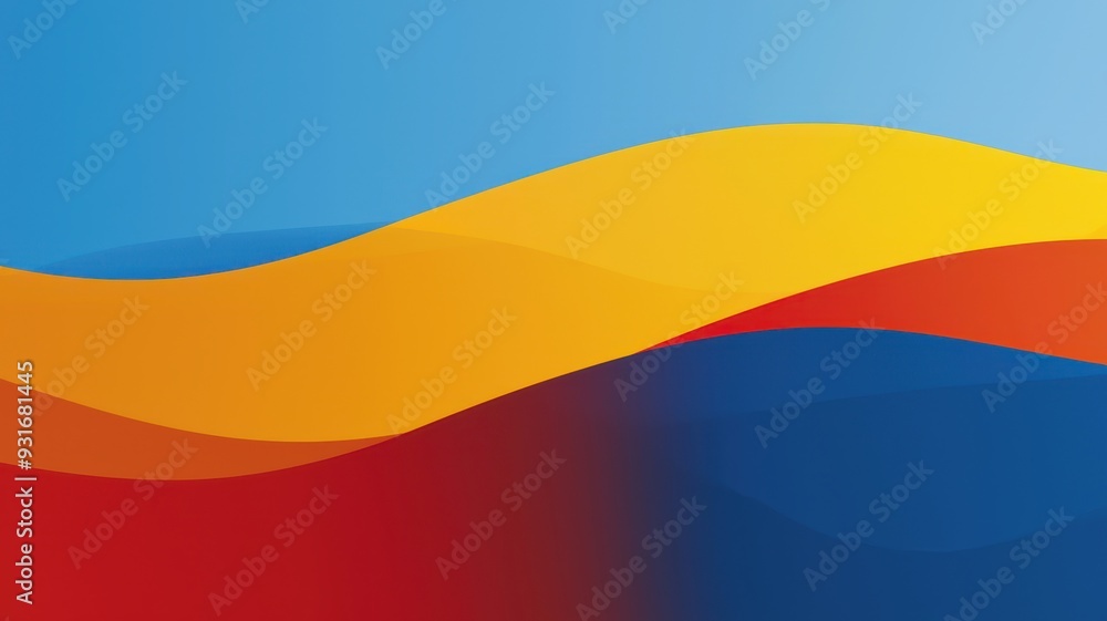 Colorful wave shapes on a vibrant background, ideal for creative designs and modern artwork. Colorful wave shapes on a vibrant background, ideal for creative designs and modern artwork.