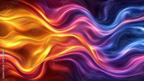 Wallpaper Mural Vibrant abstract wave of colors creating a mesmerizing flow, ideal for artistic projects or background designs. Torontodigital.ca