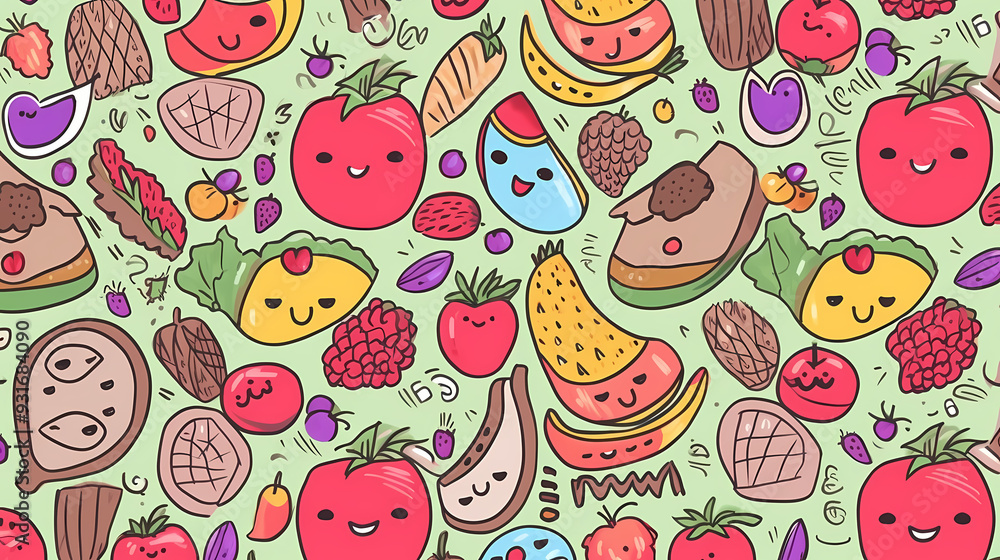 Birthday party time seamless pattern vector image Birthday party time seamless pattern vector image