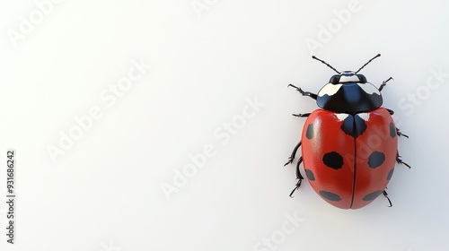 Ladybug on a White Background