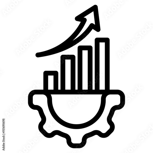 Profit growing icon