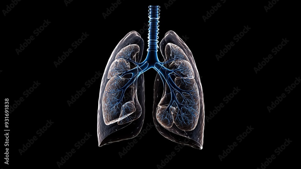 This image shows the anatomy of the male respiratory system as seen in an x-ray. This image shows the anatomy of the male respiratory system as seen in an x-ray.