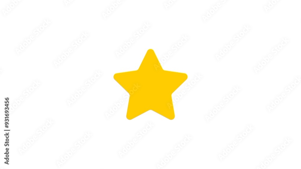 Golden star icon isolated on white background 4k Golden star icon isolated on white background 4k