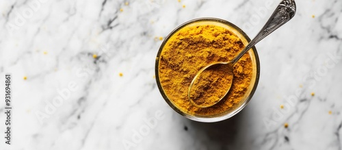 Curry powder in a glass wit...