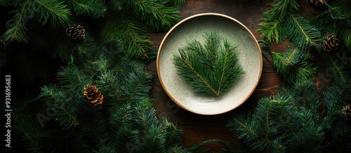 Top view of a holiday plate...