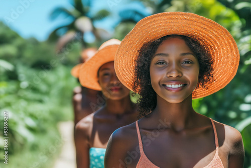 Afro American Family On Vac...