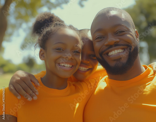 Happy African American Fami...