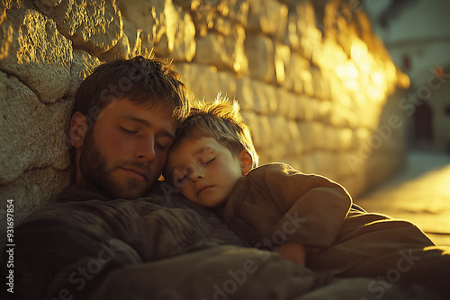 Homeless American Family