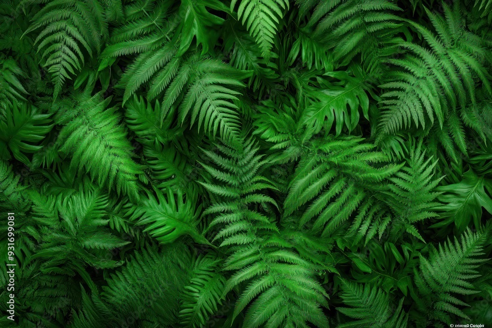 Lush Green Tropical Foliage Pattern Lush Green Tropical Foliage Pattern