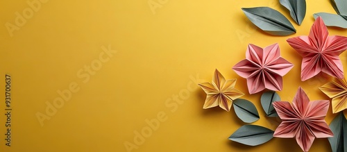 Vibrant origami flowers acc...