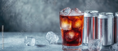 Energy drink in a glass alu...