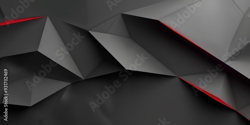 Abstract background with geometric shapes, red line on black.