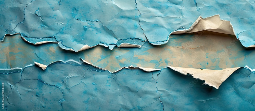 Wrinkled ripped and torn paper featuring a hole in the center used as a ...