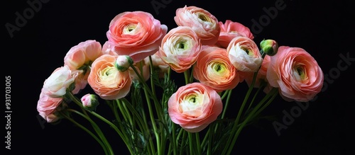 Ranunculus flower bouquet. ...