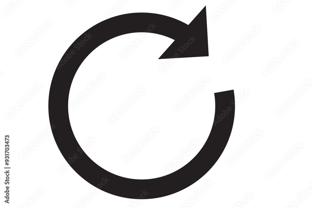Circle arrow clipart isolated Stencil recycle symbol . isolated on white background. Vector illustration EPS Circle arrow clipart isolated Stencil recycle symbol . isolated on white background. Vector illustration EPS