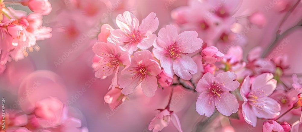 Cherry blossoms in spring for background or copyspace for text Cherry blossoms in spring for background or copyspace for text
