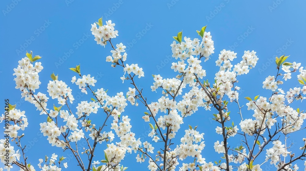 Spring Cherry Blossoms under a clear blue sky Spring Cherry Blossoms under a clear blue sky