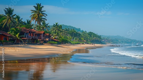 Bogmalo Beach Goa India Asia : Generative AI photo