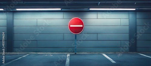 No parking sign indicating ...