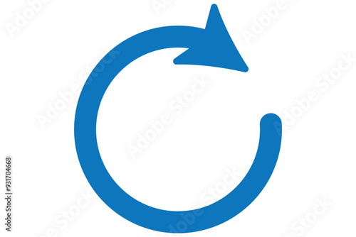 Circle arrow clipart isolated Stencil recycle symbol . isolated on white background. Vector illustration EPS