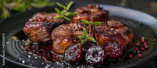 Pork medallions and dried p...