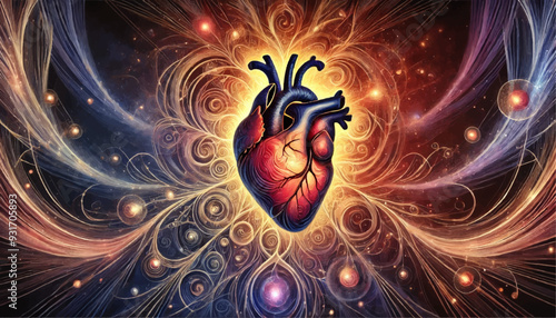 Abstract illustration representing love Generative AI