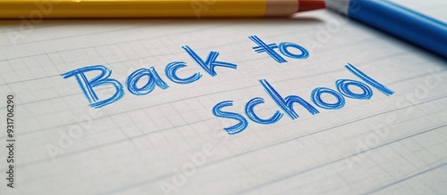 Back to school written on w...