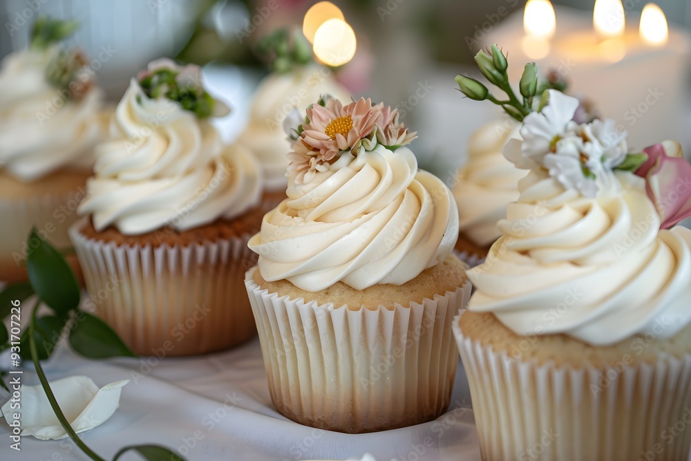 Cupcakes with Flowers Cupcakes with Flowers