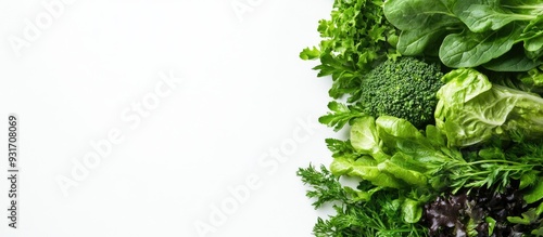young green vegetables set ...