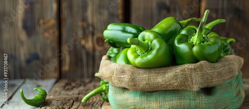 A handful of green hot pepp...