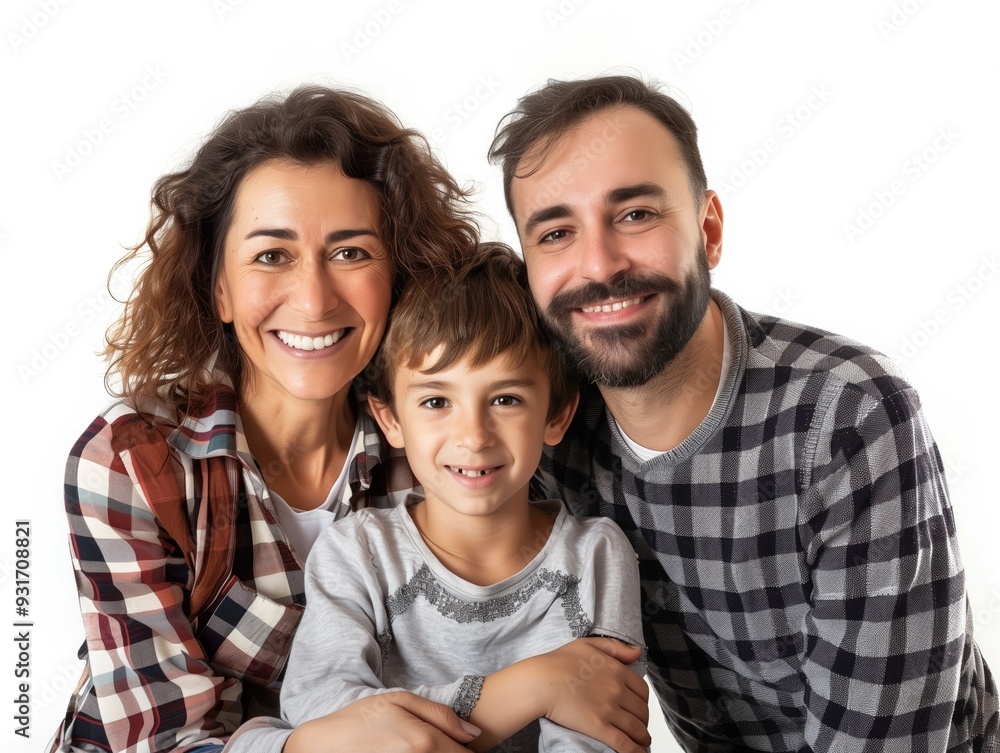Family father mother son daughter kid studio photo white background Family father mother son daughter kid studio photo white background