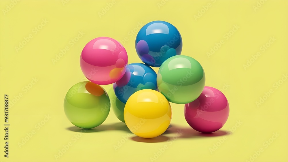 Chromatic Harmony: A Playful Dance of Colorful Spheres Chromatic Harmony: A Playful Dance of Colorful Spheres