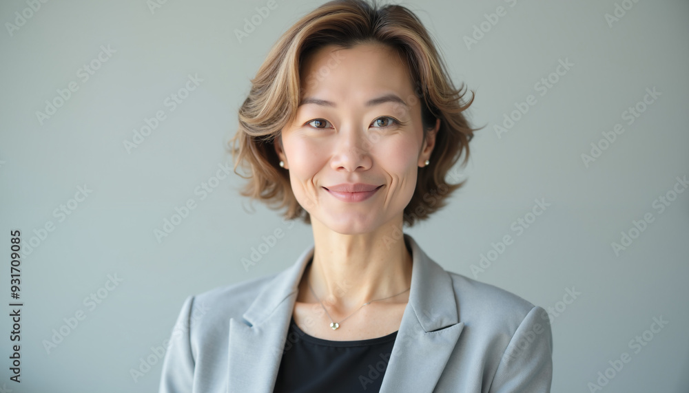Portrait of a middle aged asian business woman, looking at the camera, professional image Portrait of a middle aged asian business woman, looking at the camera, professional image