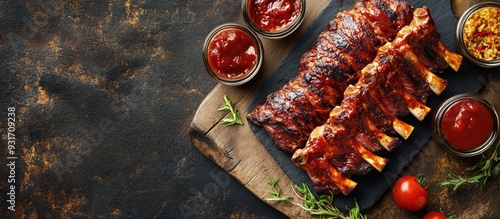 Ribs grilled barbecue pork ...