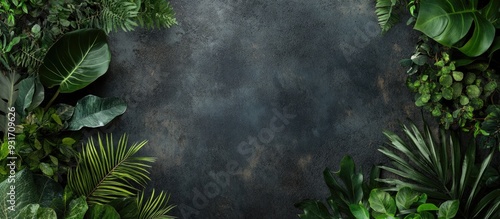 Wallpaper Mural Chic arrangement of plants and branches featuring a rustic theme Banner includes copyspace Torontodigital.ca