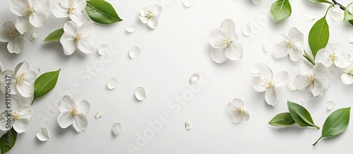 Blooming flowers and leaves...