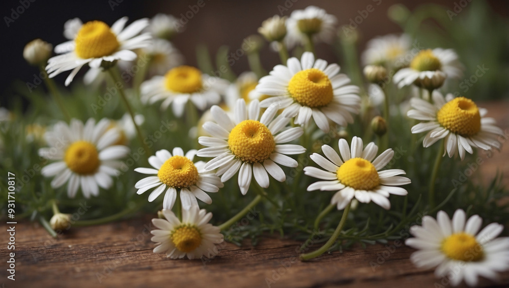 Fototapeta premium Chamomile flowers isolated on white