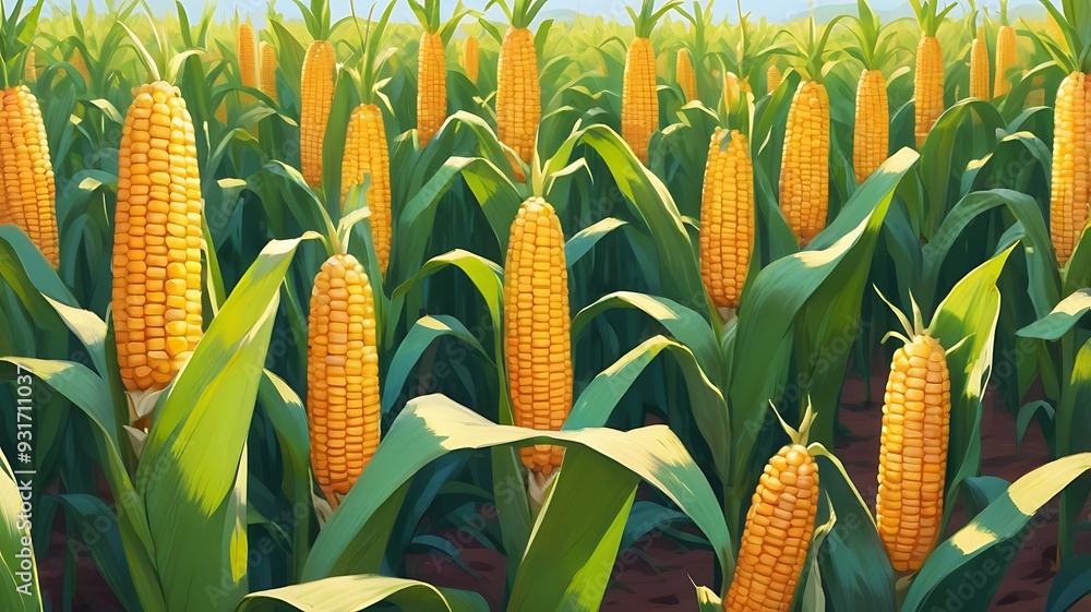 Fototapeta premium Fresh organic yellow corn coabs
