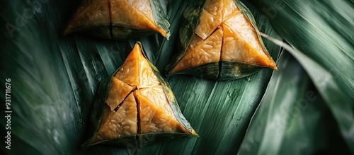 Zongzi Close up copy space ...