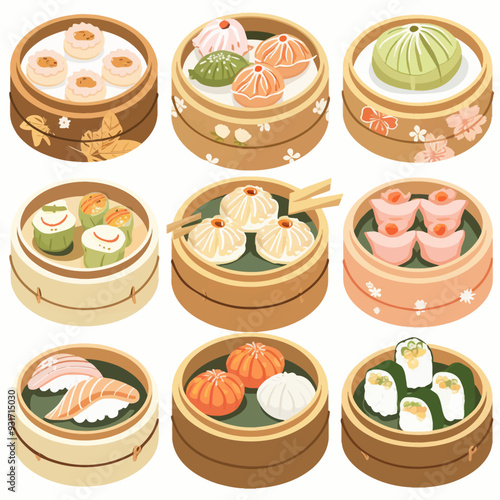 Clipart of Dim Sum