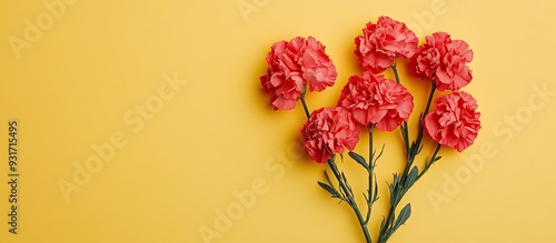 Paper heart with carnation ...