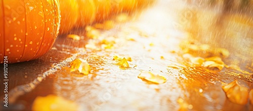 Closeup of pumpkin texture ...
