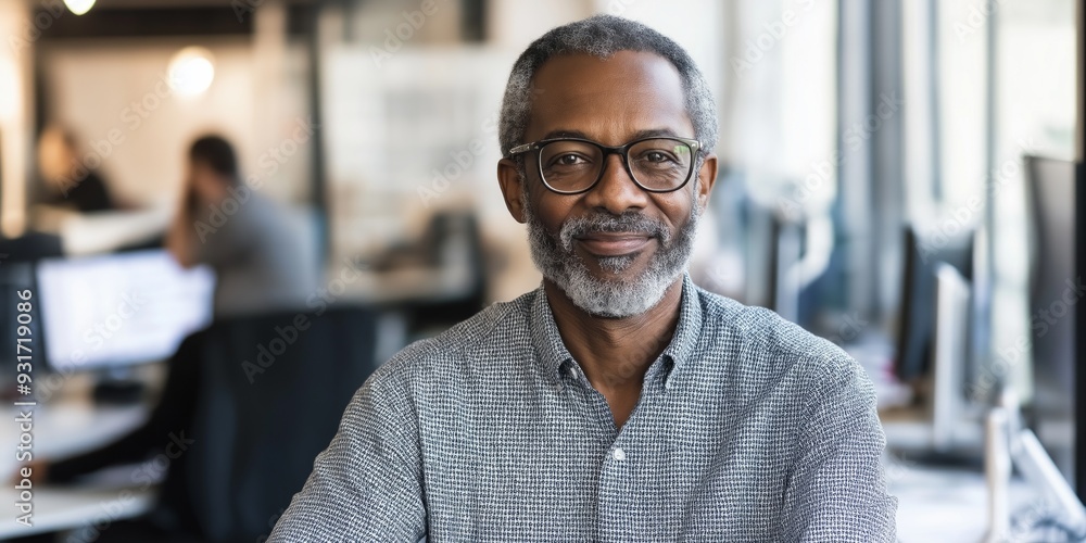 Diverse senior software developer in a dynamic work environment Diverse senior software developer in a dynamic work environment