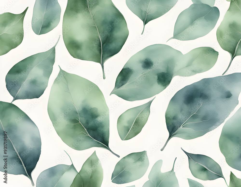 seamless pattern eucalyptus watercolour background seamless pattern eucalyptus watercolour background