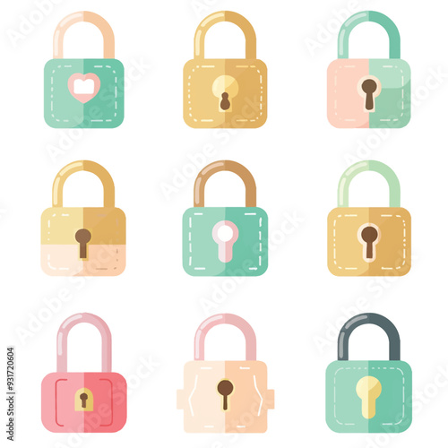 Vector Lock Icon simple and minima